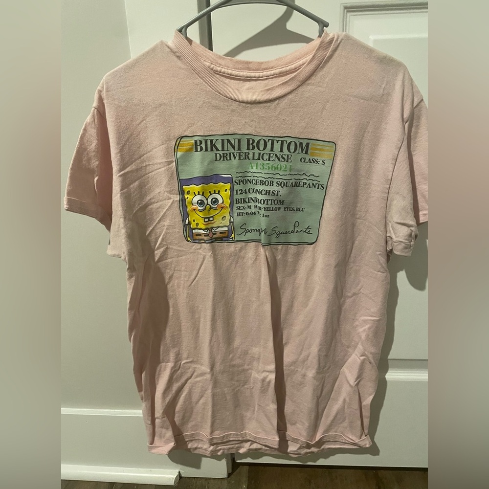 Pink SpongeBob Graphic T-Shirt License